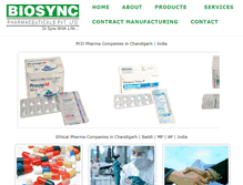 Tablet Screenshot of biosyncpharma.com